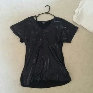 Black sparkly dress top w/ undershirt