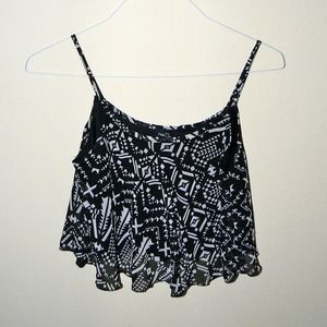 Tribal Aztec Print Crop Tank