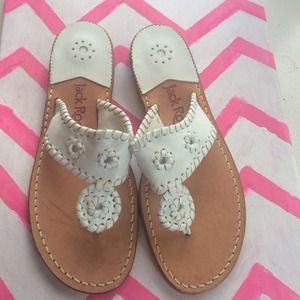 Jack Rogers White Sandals