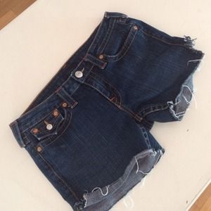 True Religion cutoff shorts Joey 32