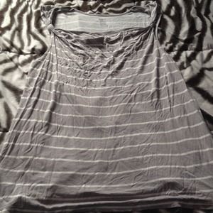 Gap gray and white striped tank top