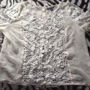 American eagle white lace top