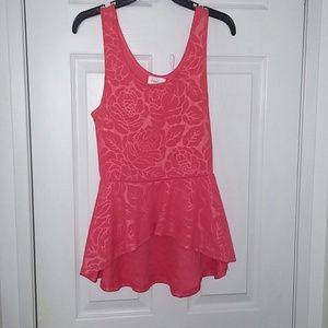 Pink peplum top