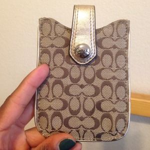 Authentic Coach cell phone holder