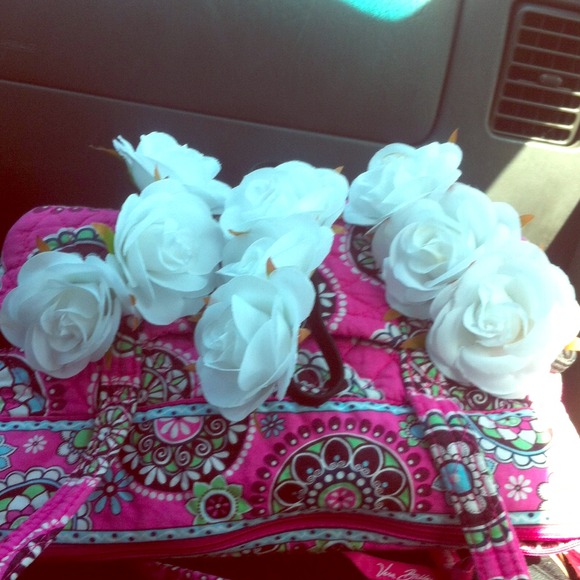 Accessories - white rose flower crowns