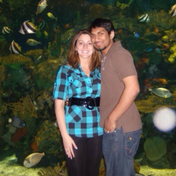 Black and blue plaid shirt