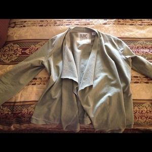 Michael Kors open cardigan sage green