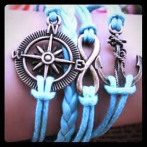Aqua Nautical Infinity Bracelet