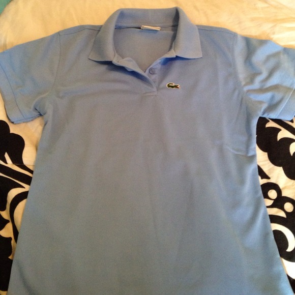 Light blue medium Lacoste collard shirt