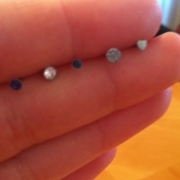 Set of 14 nose rings. L shape