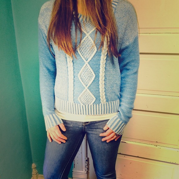 Mossimo supply co. blue Christmas sweater
