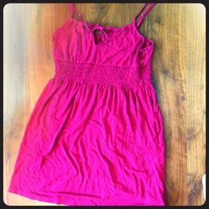 Magenta strapless dress