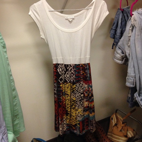 Small white and tribal patterned dress