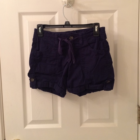 Navy blue travel shorts