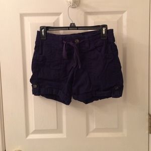 Navy blue travel shorts