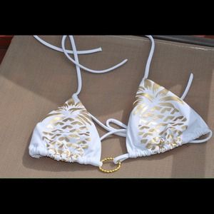 🍍☀️👙Pineapple Triangle Bathing Suit Top