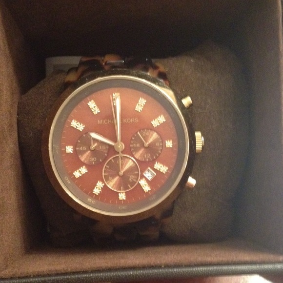 Michael kors tortoise shell watch