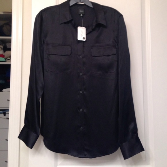 Black saks off fifth avenue black dress shirt