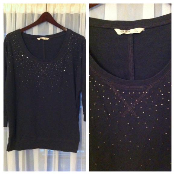 Old Navy 3/4 Sleeve Gray Sparkle Sweatshirt