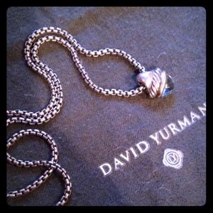 100% authentic David Yurman Blue Topaz Necklace.