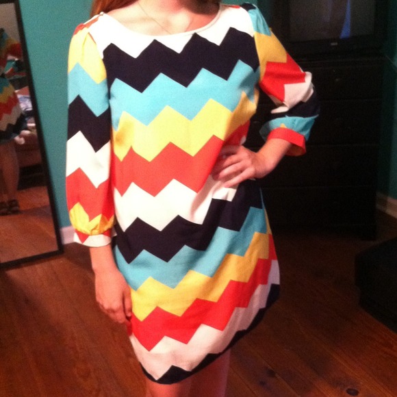 Chevron Print dress!! Very cute!