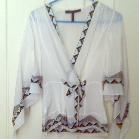 Wrap silk top. Nwot