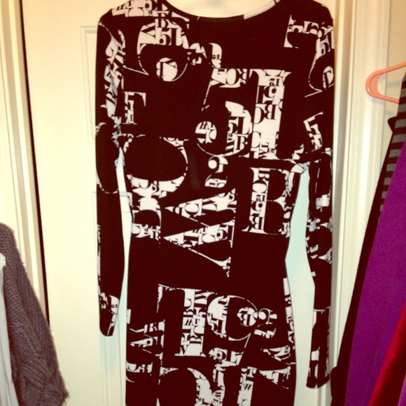 Word/Number BodyCon dress