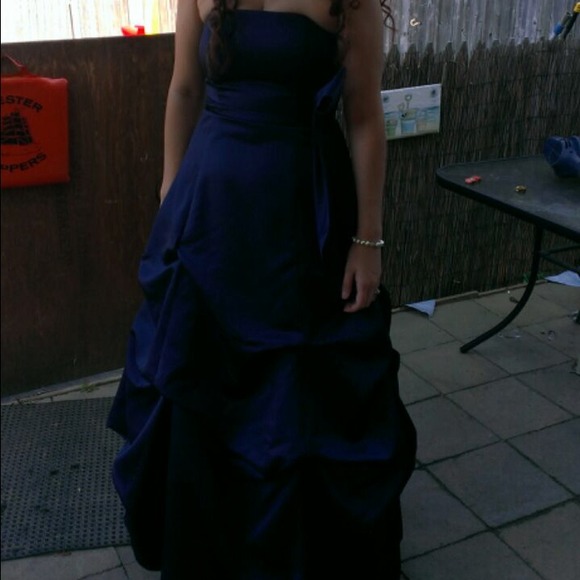David's Bridal size 8 dress navy blue