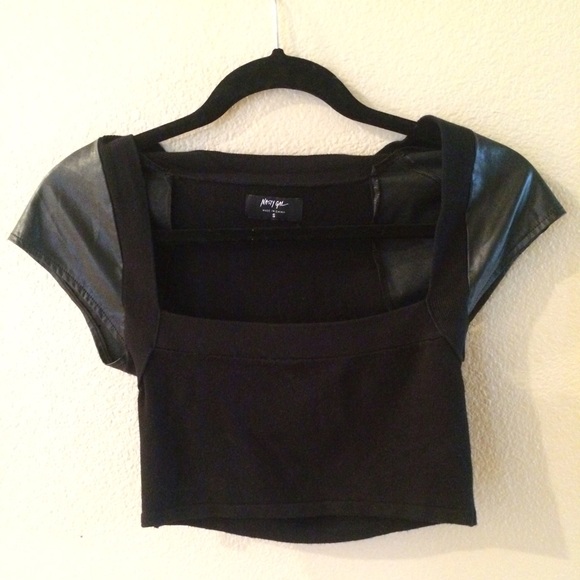 Nasty gal black crop top