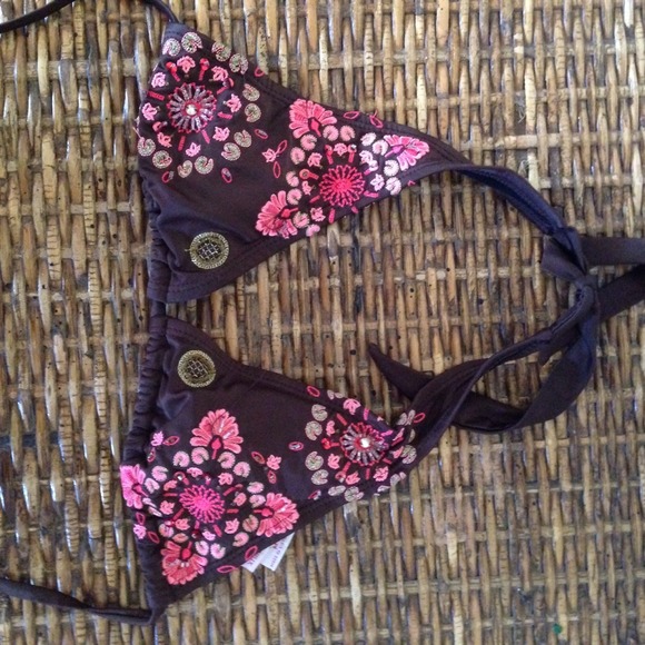 Cute patterned bikini top