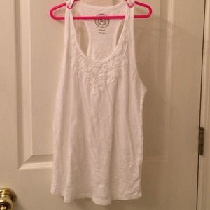 White floral top tank