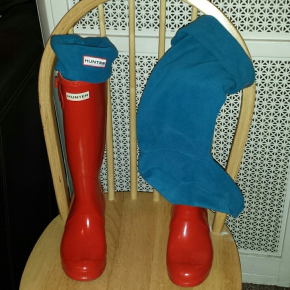 PRICE FIRM!!!! ORANGE HUNTER rain boots - Picture 2 of 4