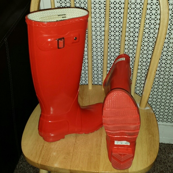 PRICE FIRM!!!! ORANGE HUNTER rain boots - Picture 3 of 4