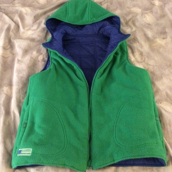 Vintage Ralph Lauren reversible blue and green ski vest - Size S - Picture 6 of 13