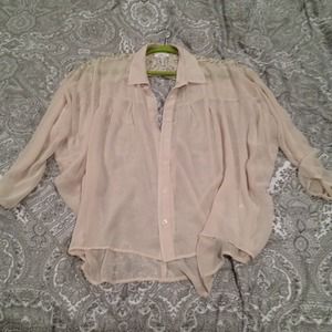 Flowy sheer button up top