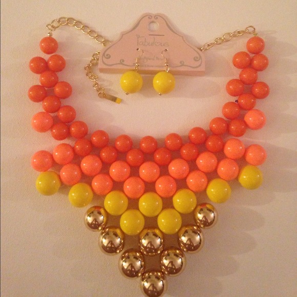Sunburst Statement Gold-Plate Bead Bib Necklace