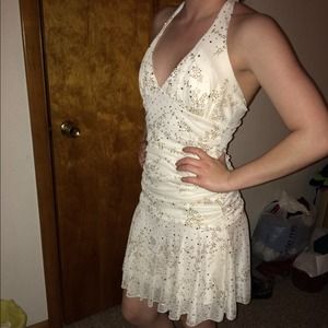 ✋sold on eBay✋ White and gold dress