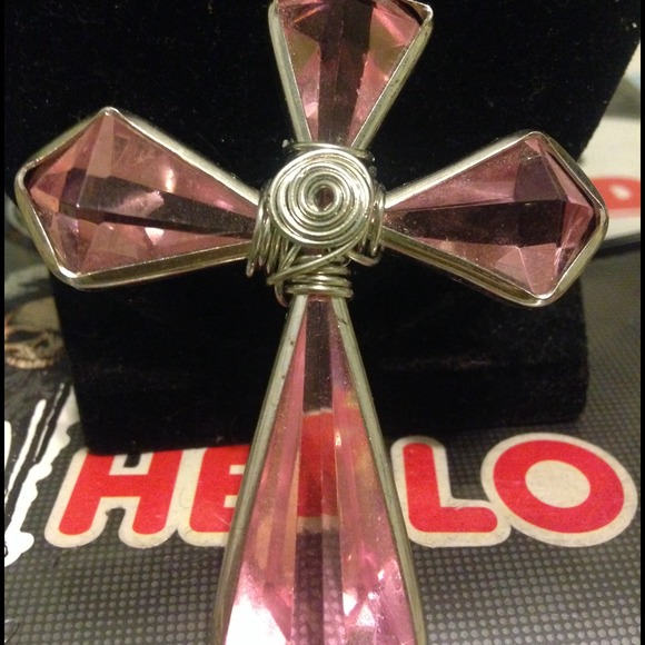 Purple cross with ribbon - Picture 2 of 2