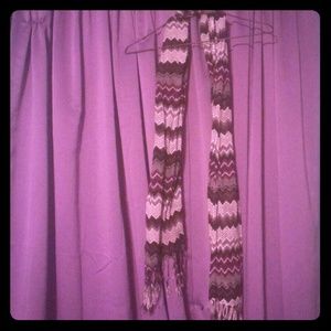Purple, black, & grey pattern scarf
