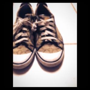 Tan Coach Tennis shoes! Size 8.5! Must go!!