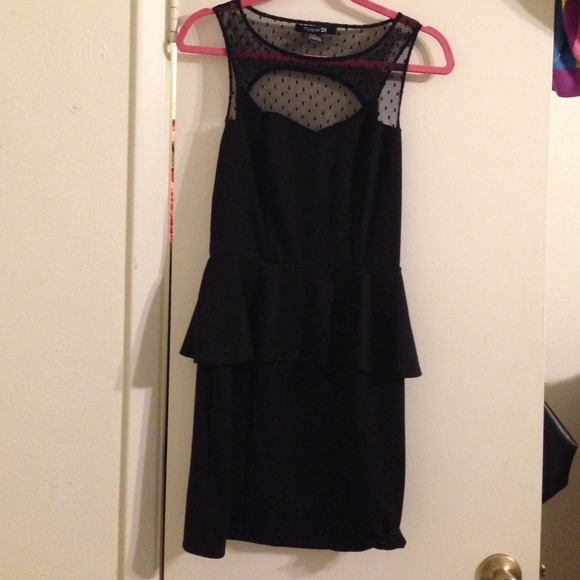 Peplum little black dress