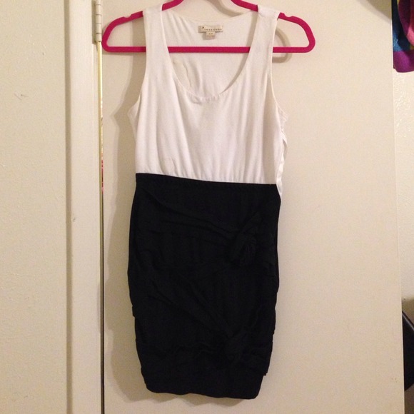 Black and white body con dress