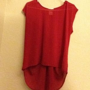 Red Polyester Shirt
