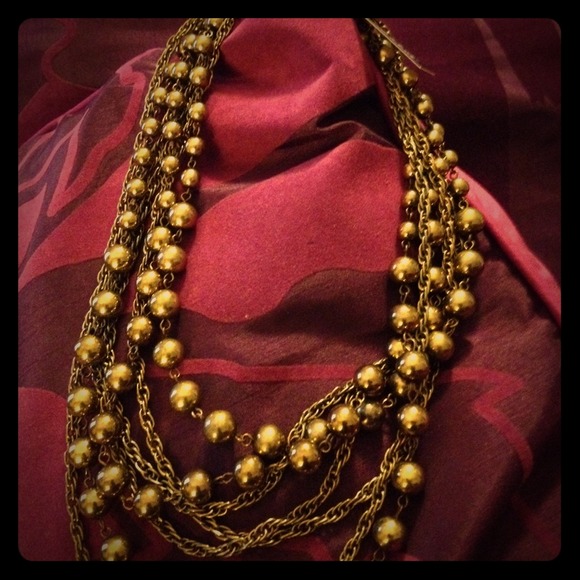 Bronze Colored Layered Necklace.