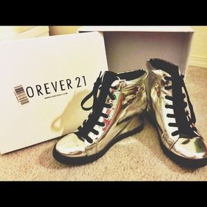 Metallic Sneaker Wedges