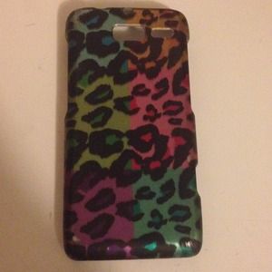 Colored cheetah print case for droid razr m (xt907