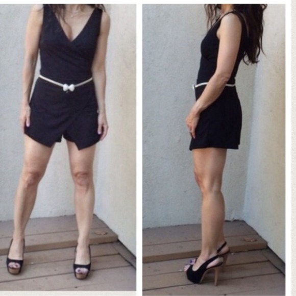 Dresses & Skirts - Black asymmetrical skort jumper CLEARANCE SALE