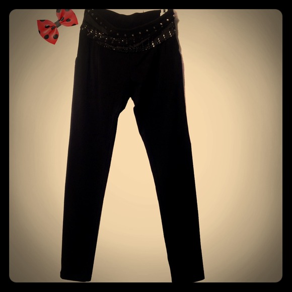 Studded Harem Sweatpants