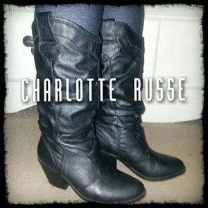 Charlotte Russe Western slouchy boots
