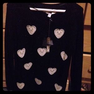Lauren Conrad black heart sweater